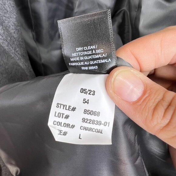 Sam Edelman Womens Size Large Double breasted Wool Blend Coat Charcoal Gray, NWT - Picture 4 of 7